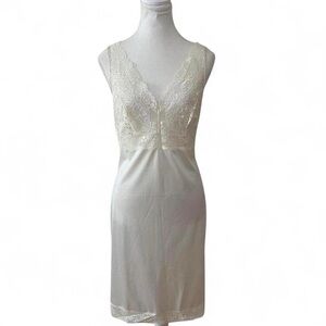 Elegant Lace Trimmed Slip Dress